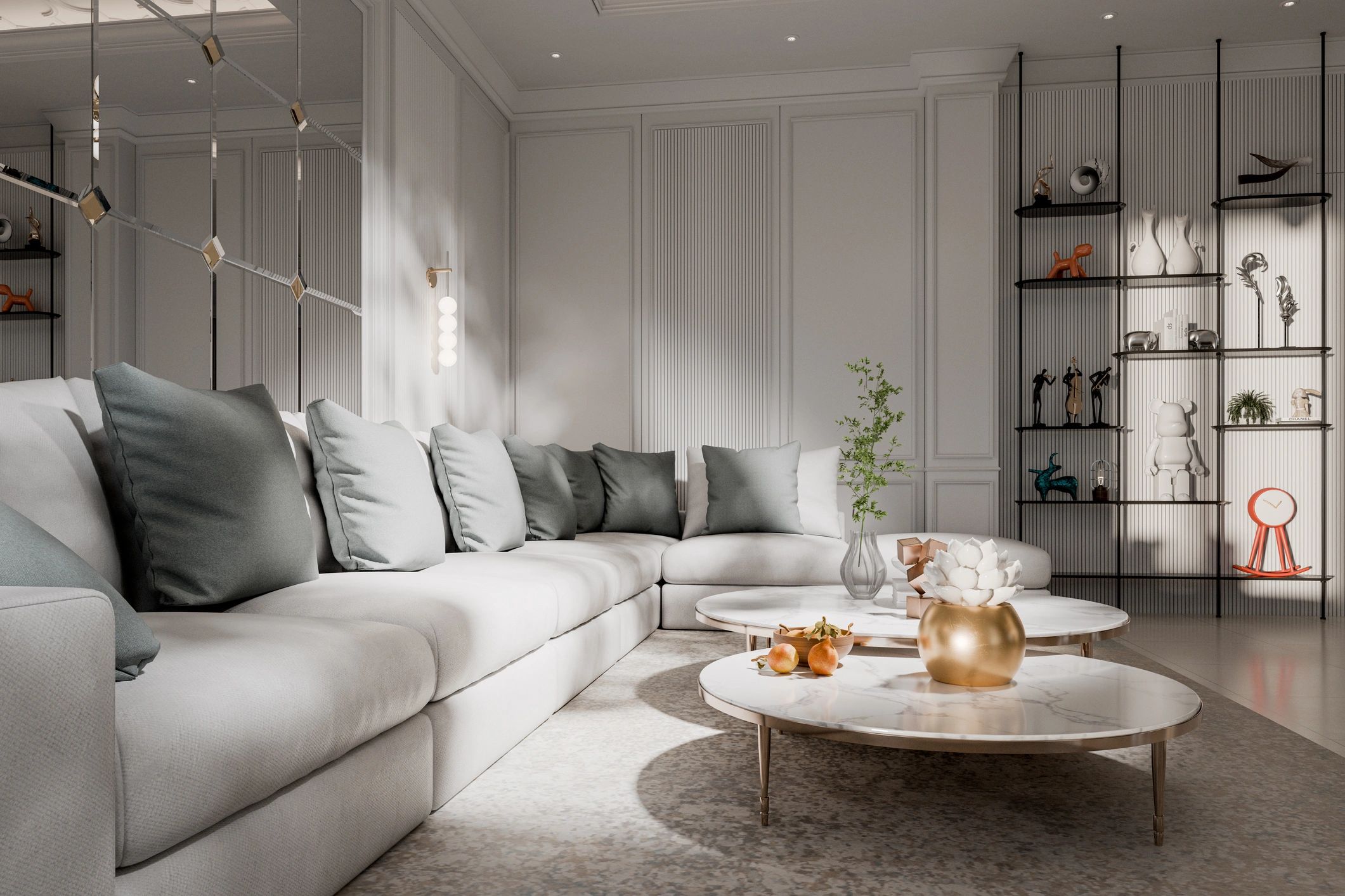 Modern living room with premium flooring