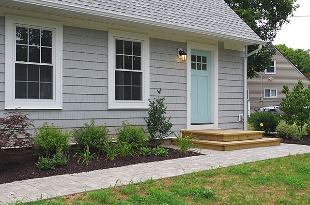 Exterior renovation walkway and entry