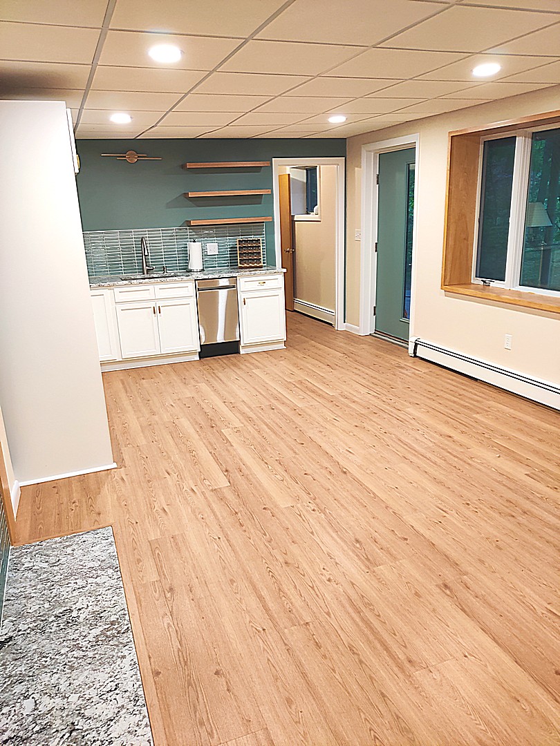 Basement conversion with finished family room