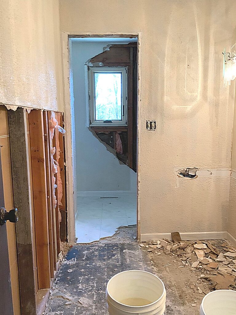 Hall bath as we found it