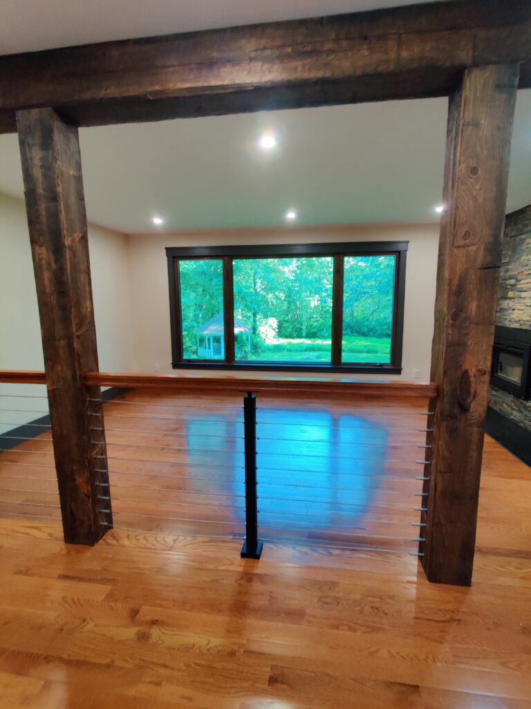 View of sunken living room 