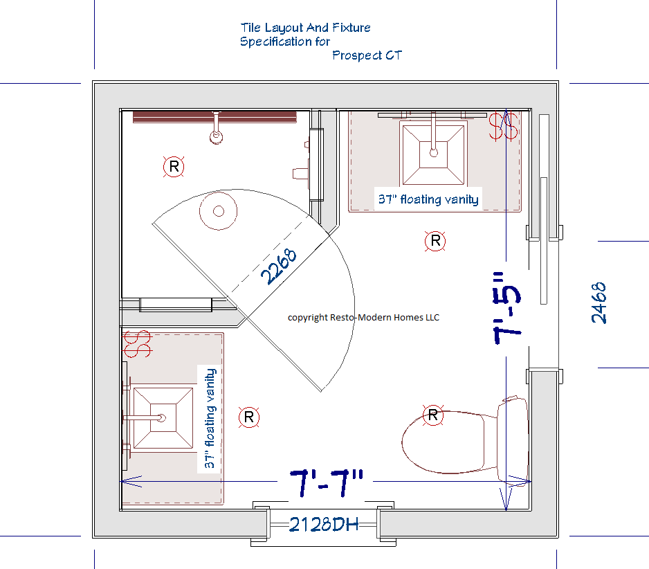 Master bath layout